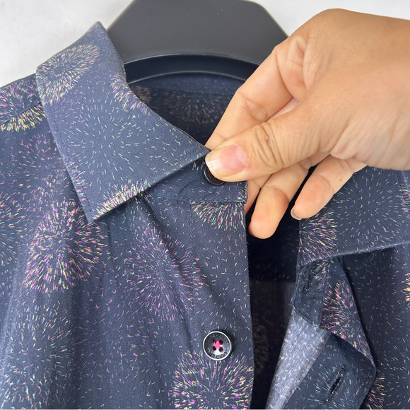 Jared Lang firework dress shirt fit cut size M 100% cotton - Picture 6 of 8